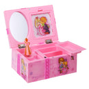 Girls Pink Ballerina Kids Musical Box Jewelry & Trinket Mirror + Photo Holder