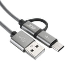 JDB 2 in 1 Type C Micro USB Fast Charging Cable With QC3.0/2.0 For Oneplus5 Xiaomi 6 A1 Redmi Note 4