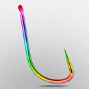 HP-201121 30pcs 6.4/8.2/10mm Colorful 100c Carbon Steel Fishing Hook Colorful No Barb Japan Fly Fish