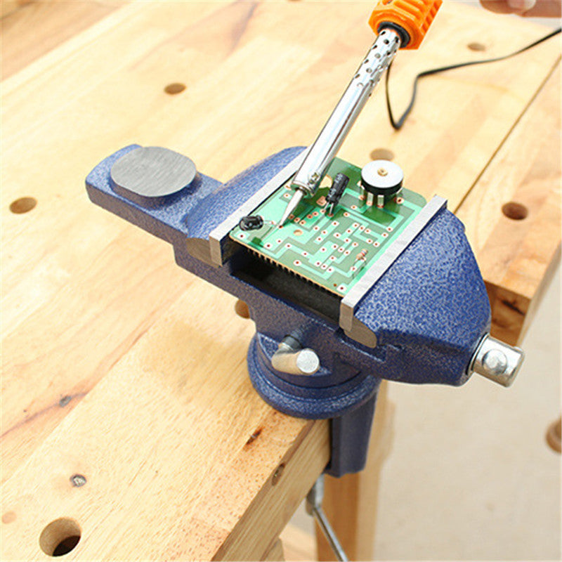 50/60/70/80mm Upgraded 360 Degree Swivel Clamp Base Vise Woodworking Table Top Clamp Vice with Anvil