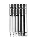 Broppe 6pcs 75mm H2-H6 Magnetic Hexagon Head Screwdriver Bits 1/4 Inch Hex Shank
