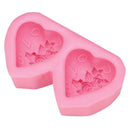 Double Heart Shape Cake Mold Silicone Cake Mould Creative Baking Mold Kitchen Accessories