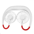 Hanging USB Rechargeable Dual Fan Mini Air Cooler Personal Fan Hands-Free Neck Band Summer Fan Portable