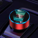 USLION QC 3.0 LED Display Universal Dual USB 24V 3A Quick Fast Charging Metal Car Charger Adapter for iPhone11 for Samsung S10+ Xiaomi Redmi Note8 Tablet