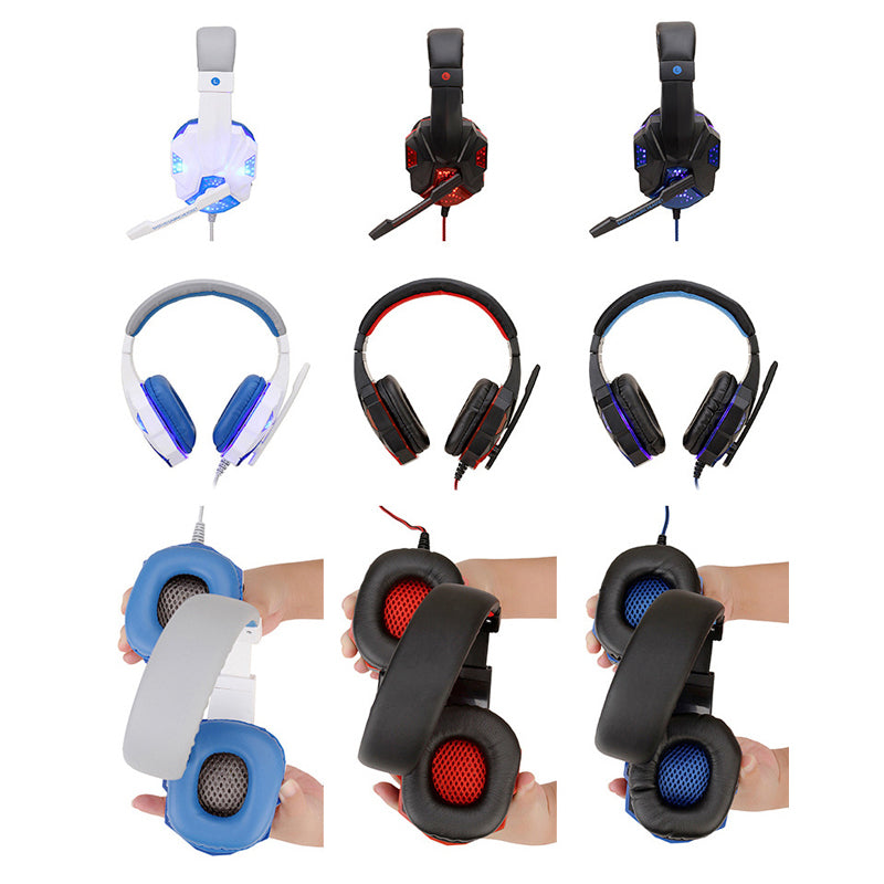 3.5mm LED Gaming Headset Mute Headphone with Microphone For PS4 Switch Laptop Game