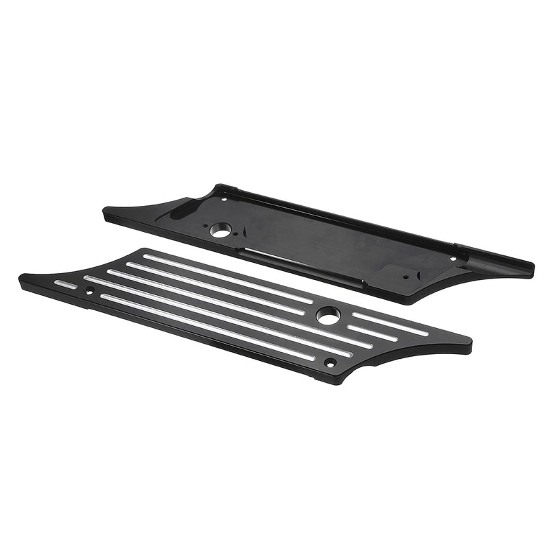 Black Hard Saddle Bag Bags Latch Cover Face For Harley Touring Glide 1993-2013