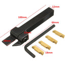 MGEHR1212-3 External Grooving Tool Turning Tool Holder For 3mm Cut With 4pcs MGMN300 Inserts