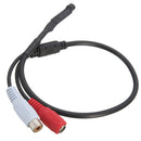 Sensitive Audio Pickup Mic Microphone Cable For CCTV Security System Covert DVR Camera