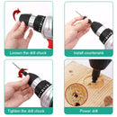 4pcs 6#/8#/10#/12# Hex Shank Carpentry Countersink Drill Bit Set with Wrench Woodworking Tool