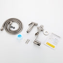 304 Stainless Steel Portable Handheld Bathroom Toilet Bidet Shattaf Shower Spray Jet with T-adapter Hose Kit