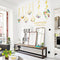 Miico SK9351 Metal Flower Hanging Basket Living Room Bedroom Background Decorative Wall Sticker