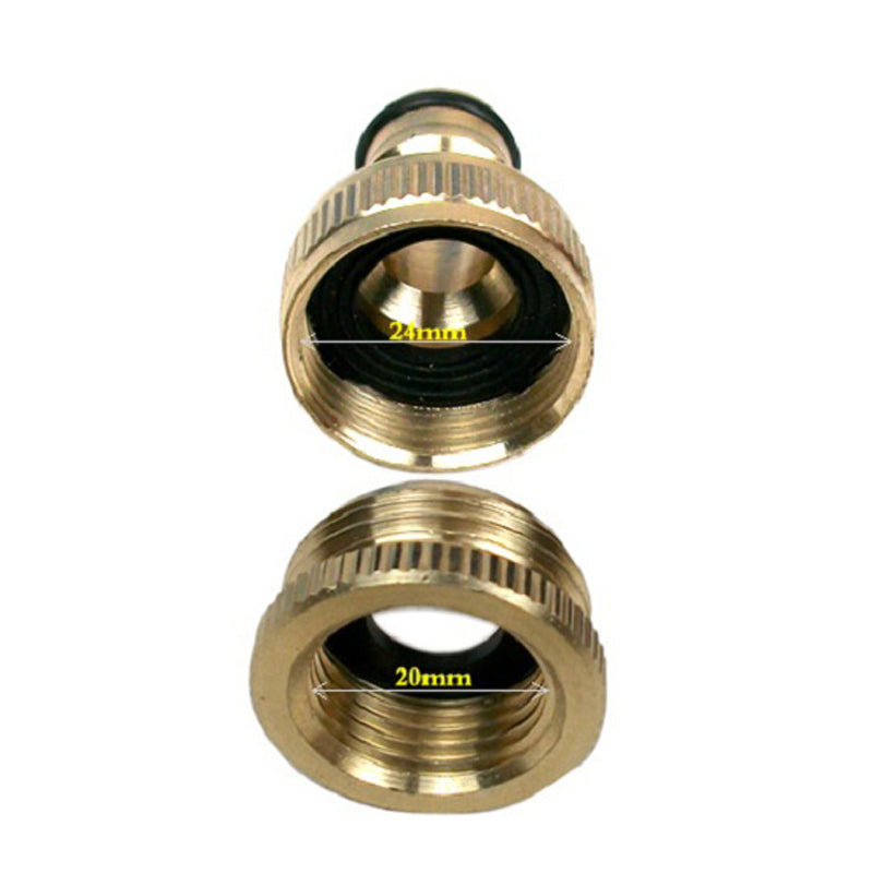 3/4 Inch Brass Threaded Garden Hose Water Sprayer Tap Fittings Pipe Quick Connector