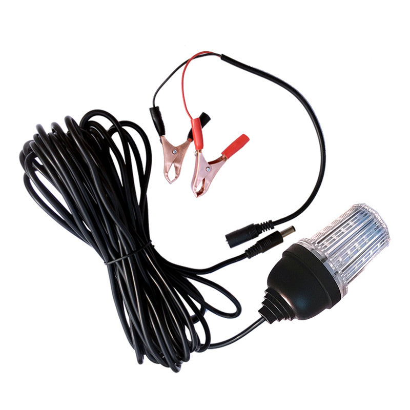 DC12-24V Underwater LED Deep Drop Lure Flash Fish Lamp IP68 with DC Cable Line for Aquarium Fishing Tank