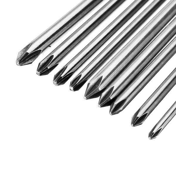 Broppe 9pcs 200mm Magnetic Long Hex Cross Head Screwdriver Bits