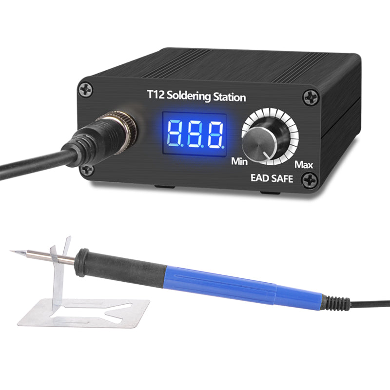 T12 LED Soldering Station 8S Quick Heating Electronic Welding Iron 200-450 100-240V with 9501 Handle