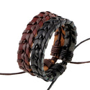 Fashion Personality Handmade Woven Leather Multi-layer Stitching Leather Bracelet