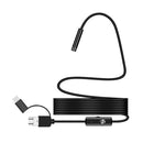 Bakeey 3 in 1 7mm 6Led Type C Micro USB Endoscope Inspection Camera Soft Cable for Android PC