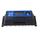 10A-60A 12V/24V Solar Panel Charger Controller Battery Regulator Dual USB LCD Display Solar Charge Controller