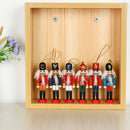 6Pcs 12cm Wooden Nutcracker Soldier Desktop Decorations Collections Birthday Gift for Friends
