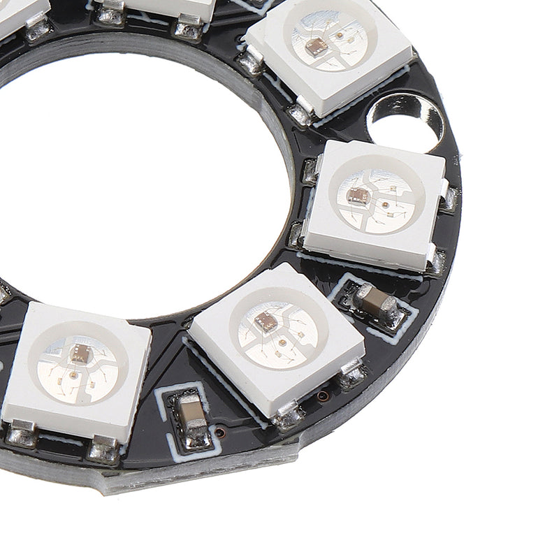 10pcs 8-bit WS2812 5050 RGB LED Intelligent Full Color RGB Light Ring Development Board For