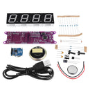 Geekcreit EC1840 DS3231 Red/Green/Blue/White DIY Light Control Broadcasting Time Music Electronic Clock Kit Without Housing
