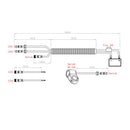 BOSMAA MK2W 12V Motorcycle Led Light Switch Wire Harness ATV Handlebar Fog Spotlight On Off Switch