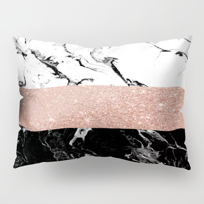 50*30CM Long Hug Pillow Case Horror Sofa Cover Print Twill Marble Pattern Geometric Cushion Cover