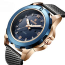 BARAGI 1689 Calendar Business Men Wrist Watch Full Steel Luminous Display Quartz Watches