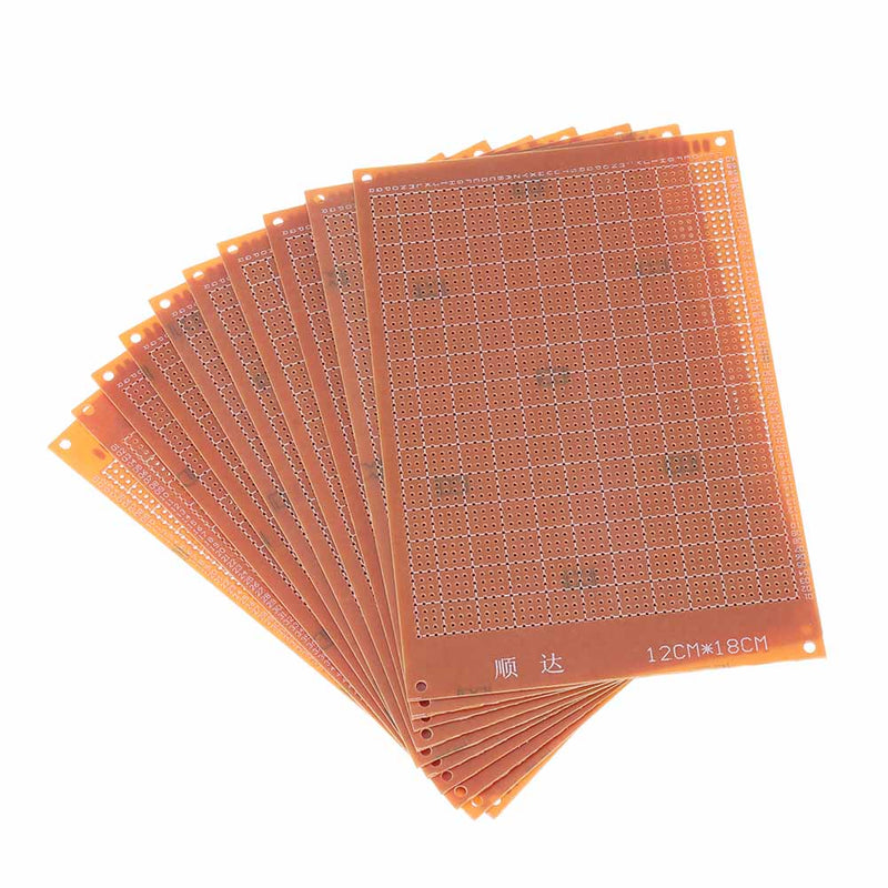 10pcs Universal PCB Board 12x18cm 2.54mm Hole Pitch DIY Prototype Paper Printed Circuit Board Panel Single Sided Board