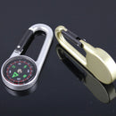 Two Colors Metal Carabiner Compass Outdoor Navigation Compass