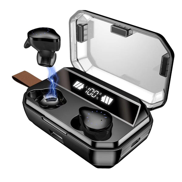 TWS Smart Touch bluetooth Earphone Digital Display IPX7 Waterproof Noise Cancelling Headphone wtih Type-c Power Bank