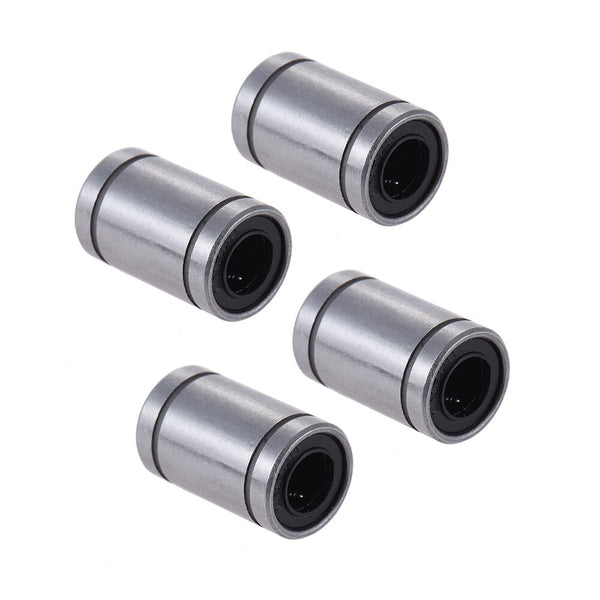 4Pcs Anet LM8UU Linear Ball Bearings 8mm Bore Dia 15mm OD 24mm Length Rubber Linear Ball Bearing Bushing for 3D Printer