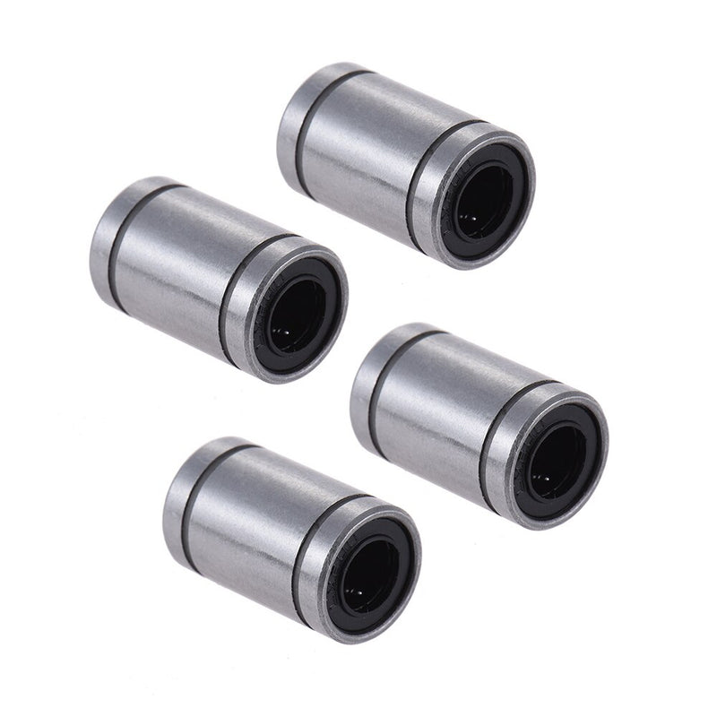 4Pcs Anet LM8UU Linear Ball Bearings 8mm Bore Dia 15mm OD 24mm Length Rubber Linear Ball Bearing Bushing for 3D Printer