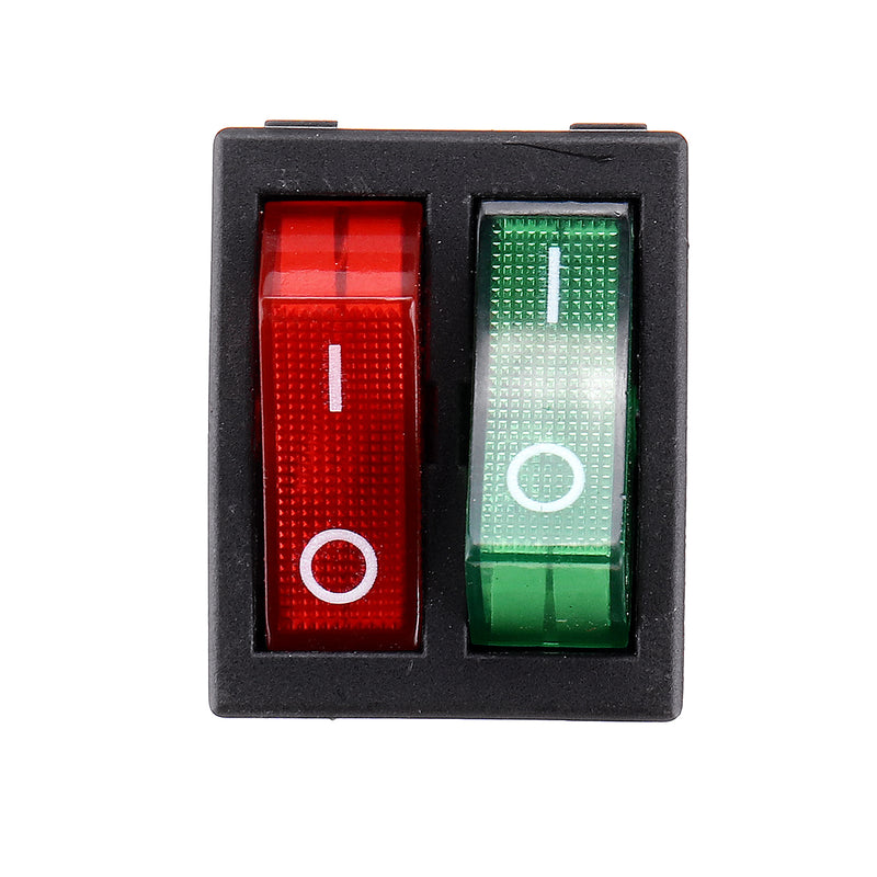 Rocker Switch Red Green Kcd3 Dual 6-pin With Light for Electrical Products Car Motorcycle TV Treadmill Coffee Pot Water Dispenser