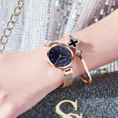 DOM G-1291 Fashion Women Watch Waterproof Starry Sky Dial Light Luxury Quartz Watch