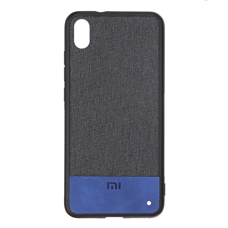 Bakeey Luxury Fabric Splice Soft Silicone Edge Shockproof Protective Case For Xiaomi Redmi 7A 5.45 inch