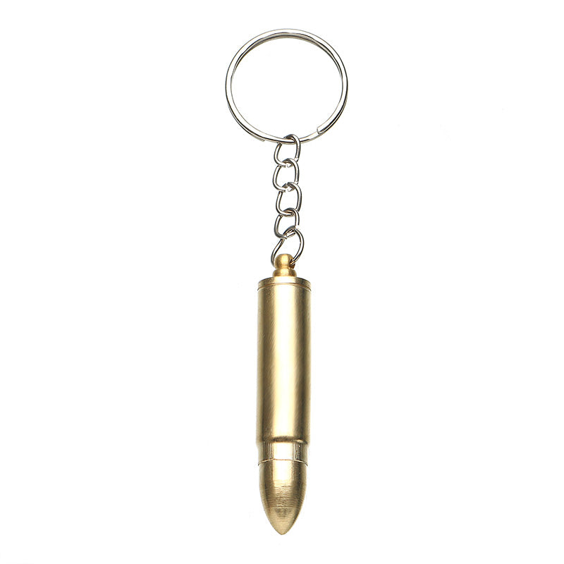 Bullet Pendant Key Chain Alloy Ear Pick Key Ring Gift