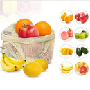 Eco-friendly Cotton Mesh Bag Produce Fruit Storage Container Shopping Bags for Kitchen