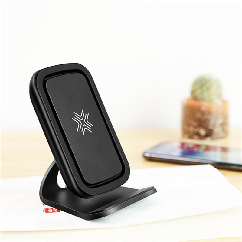 Rock 7.5W 10W Qi Wireless Fast Charge Cooling Fan Anti-slip Desktop Holder Stand for Mobile Phone