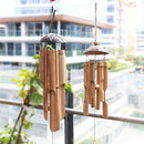 Coconut Wood Handmade Bamboo Wind Chimes Big Bell Tube Wind Chime Home Decor