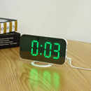 Dual USB Charger Digital LED Mirror Display Alarm Clock