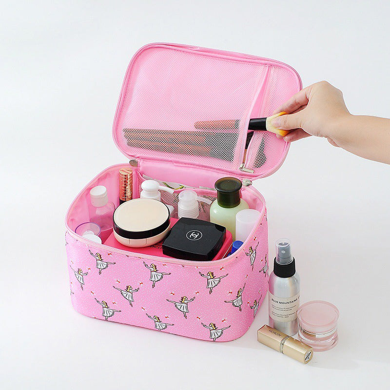 Printed Square Cosmetic Bag Multifunctional Travel Bag