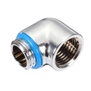 Chromed Water Cooling 90 Degree Angle G1/4 Thread Nozzle Fitting Adapter