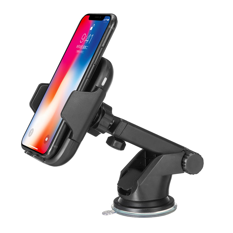 10W Qi Wireless Charger Smart Infrared Induction Automatical Lock Air Vent Dashboard Windshield Car Phone Holder For 4.7-6.5 Inch Smart Phone