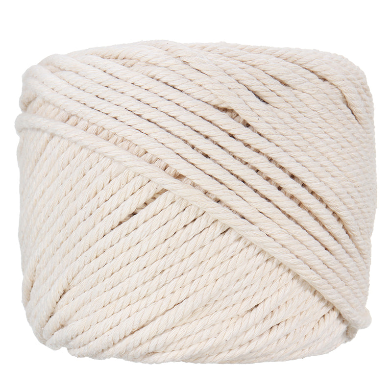4mmx100m Natural Beige Cotton Twisted Cord Rope DIY Craft Macrame Woven String Braided Wire