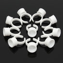 10Pcs White Plastic Ring Ink Tattoo Cups Tattoo Supplies Permanent Makeup