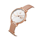 SHENGKE SK K9011 Blink Eyes Pattern Ladies Dress Leather Strap Women Quartz Watch
