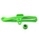 Green Chain Slider With Lower Roller For Kawasaki KX250F 06-16 KX450F 06-15