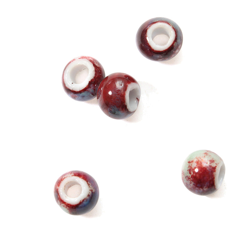 5Pcs 6mm Ice Crystal Beads DIY Women Hand Woven Material DIY Jewelry