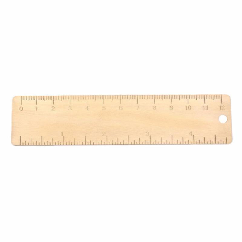 Pocket 12cm/80mm Mini Brass Sliding Ruler Gauge Vernier Calip Metal Copper Brass Straight Ruler Metal Calipers Gauge Micrometer Bead Wires Jewelry Measuring Tools Office School Supplies